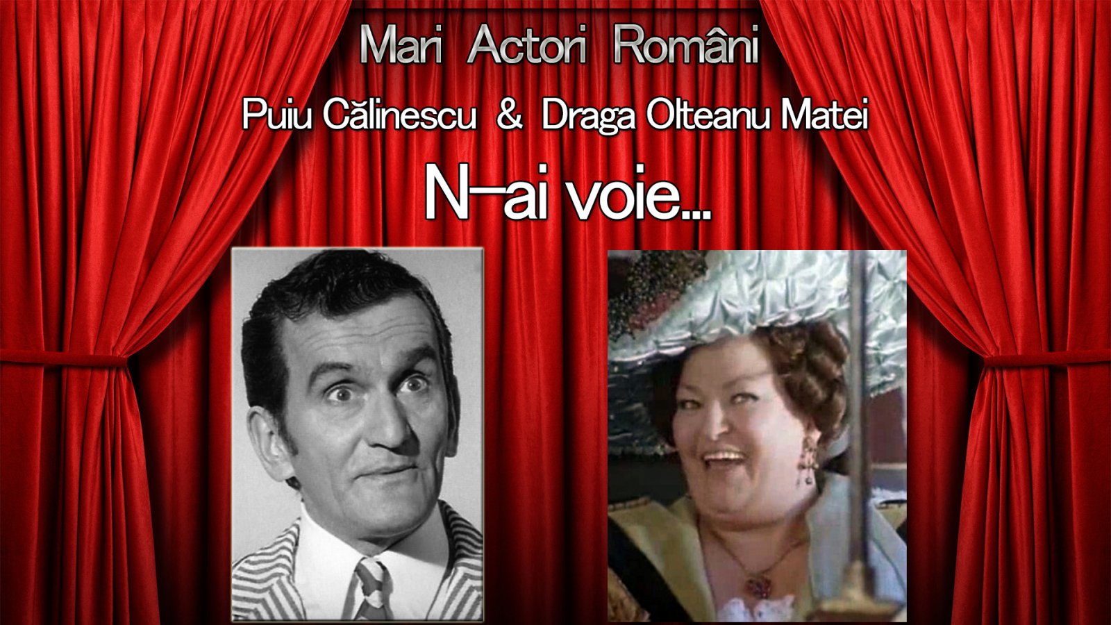 Afișul pentru N-ai voie... Puiu Calinescu & Draga Olteanu Matei